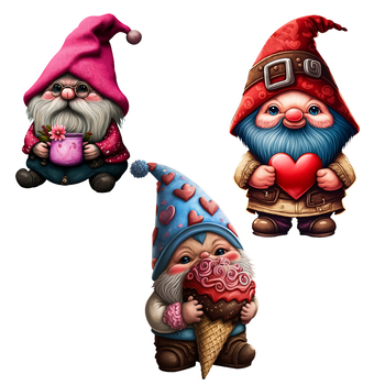 Preview of Valentine Gnome Sublimation Clipart