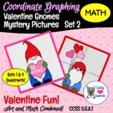 Valentine Gnomes Coordinate Graphing Mystery Pictures Set 2