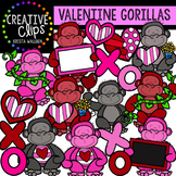 Valentine Clipart: Gorillas {Creative Clips Clipart}