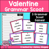 Valentine Grammar Scoot Game Task Card Center 3 Games Noun