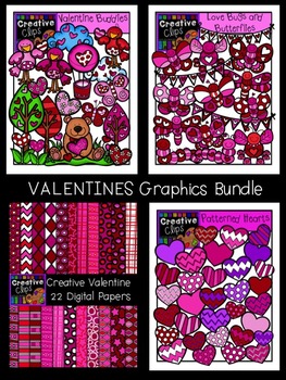 Preview of Valentine Clipart Graphics Bundle {Creative Clips Clipart}