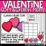 Valentine Fruit Snack Hearts - Sort & Graph Mats