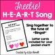 Valentine H-E-A-R-T Song Freebie!! With Poem & Printable letter cards