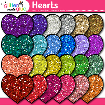 Preview of Valentine Heart Clipart: 25 Cute Heart Clip Art Transparent PNG Black & White