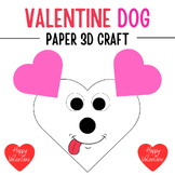 Valentine Heart Dog 3D Paper Craft | Happy Valentines Fun 