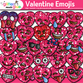 Valentine Heart Emoji Clipart: Candy Heart Faces Transpare