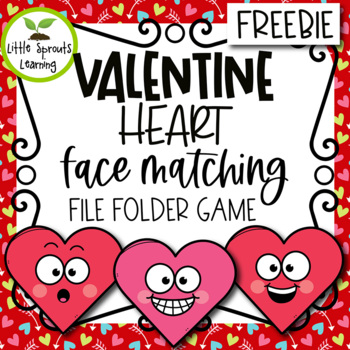 Preview of Valentine Heart Faces (Emotions) Matching File Folder Game (Freebie)