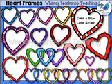 Valentine Heart Frames Clip Art - Whimsy Workshop Teaching