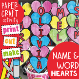Valentine Heart Name and Word Craft Activity
