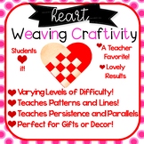 Valentine Heart Weaving Craftivity. Varying Levels of Diff