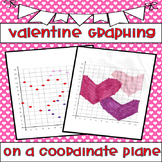 Valentine Hearts Graphing Points on Coordinate Plane- Firs