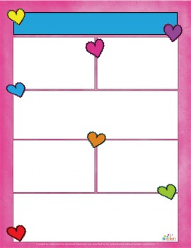 Preview of Valentine Hearts Newsletter for Word_Generation 1