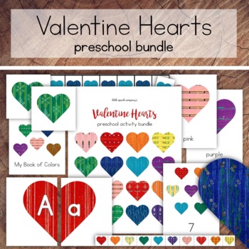 Preview of Valentine Hearts Preschool Bundle