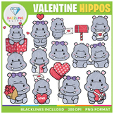 Valentine Hippos Clip Art