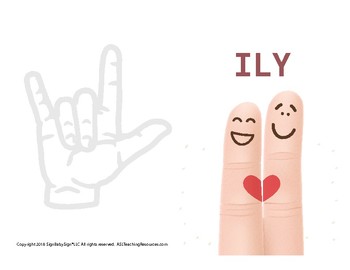 Preview of Valentine ILY Card, ASL Sign Language