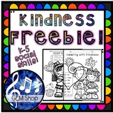 FREE KINDNESS Coloring Activities Social Skills SEL K-5 MU