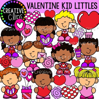 Valentine Kid Littles {Valentine Clipart} by Krista Wallden - Creative ...