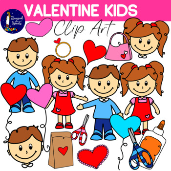 Preview of Valentine Kids Clip Art