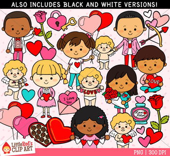 Valentine Kids Clipart by LittleRed | TPT