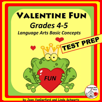 Preview of Valentine ♥ LANGUAGE SKILLS ♥ Vocabulary ♥ Test Prep Worksheets ♥  Core 4-5