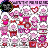 Valentine Polar Bear Clipart {Valentine Clipart}