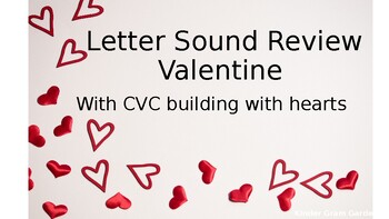 Preview of Valentine Letter/Sound/CVC word review power point game
