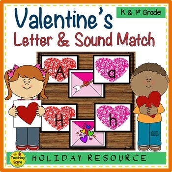 Valentine Letter & Sound Match Game by The Teaching Scene by Maureen