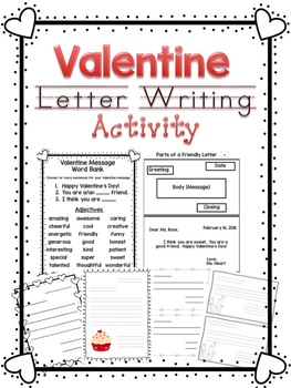 Preview of Valentine Letter Writing Activity