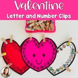 Valentine Letter and Number Clips-Fine Motor