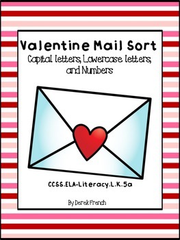 Preview of Valentine Letter and Number Sort
