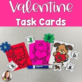 Valentine Letter and Number Task Cards