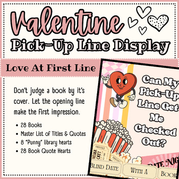 Preview of Valentine Library Pick-Up Line Display- Retro Edition