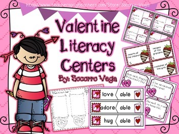 Preview of Valentine Literacy Centers! Third Grade!!