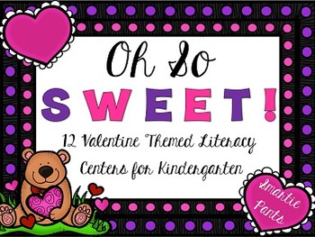 Preview of Valentine Literacy Centers for Kindergarten