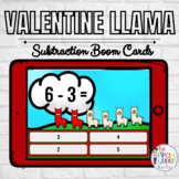 Valentine Llama Subtraction Boom Cards