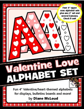 Preview of VALENTINE LOVE 4" Bulletin Board Letters and More—three styles plus BONUS!