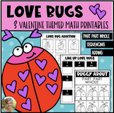 Valentine Love Bugs Math: Adding, Number Sequence, Part Pa