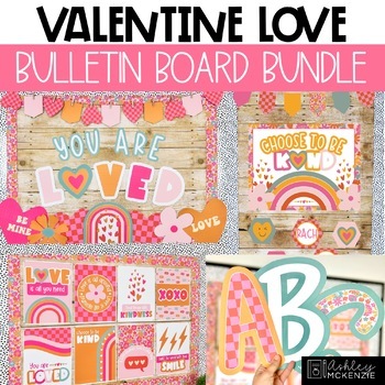 Preview of Valentine Love Bulletin Boards Classroom Decor Bundle