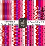 Valentine Love Papers & Backgrounds