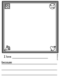 Valentine/Love  Writing Page for kindergarten and primary.