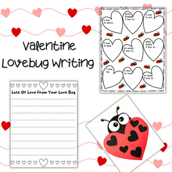 Preview of Valentine Lovebug Writing Craft