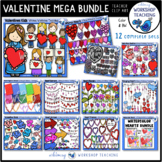 Valentine's Day Clip Art MEGA Bundle 13 sets 400+ files