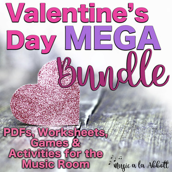 Preview of Valentine MEGA Bundle of Songs, PDFs, Game & more for the Music Room