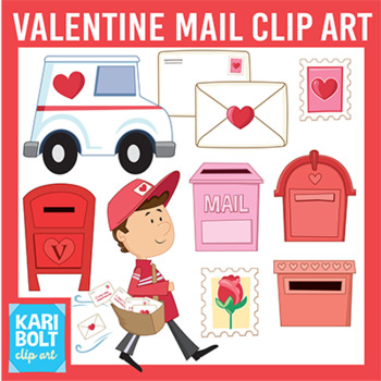 Preview of Valentine Mail Clip Art