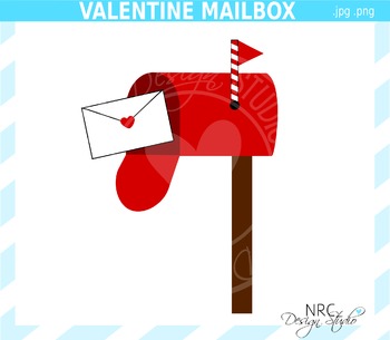 Valentine mailbox clipart commercial use by ...
