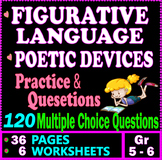 Poetry & Figurative Language Worksheets. Poetic Devices. 4