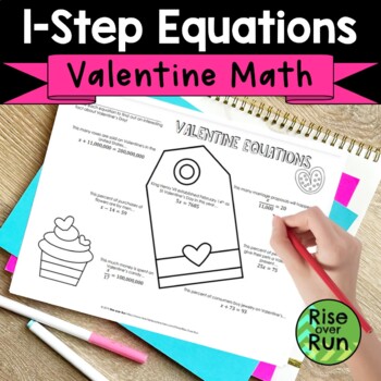 Preview of Valentine Math Activity One Step Equations