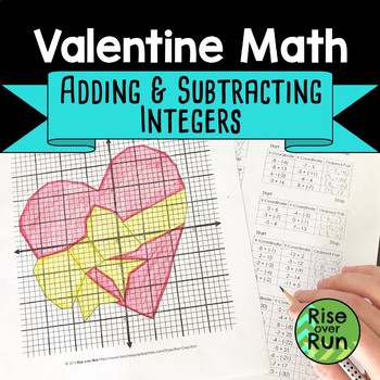 Preview of Valentine Math Adding and Subtracting Integers Activity