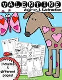 Valentine Math {Addition and Subtraction} for First Grade 
