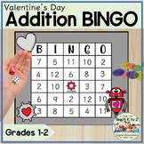 Valentine Math BINGO/Addition With Dice/Sums to 12/Math Ce